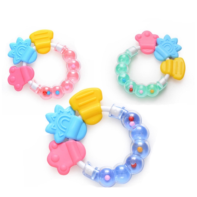 OSM - M626 Mainan Rattle Genggam Bayi Gigitan Empeng Buah Plastik / Teether Gelatin / Gigitan Bayi-2