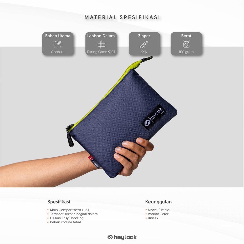 HEYLOOK Project - Pouch Pria Wanita Simple Pouch NORTH Pria Wanita Hand Bag Original