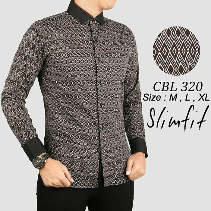 KEMEJA BATIK PRIA SLIM FIT / BATIK PRIA SLIM FIT CBL320