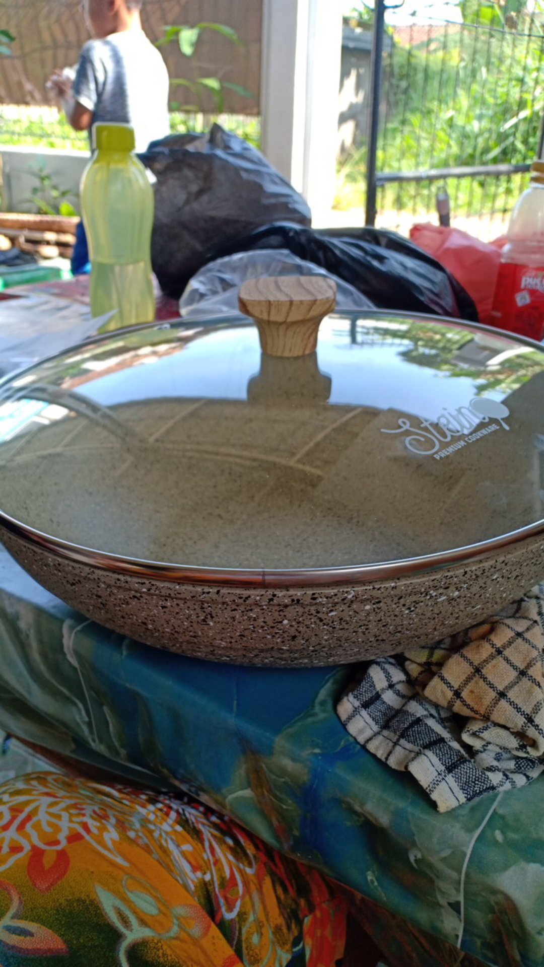 Stein Cookware Wok Pan 32 Cm Peralatan Masak Panci Penggorengan Dapur Murah