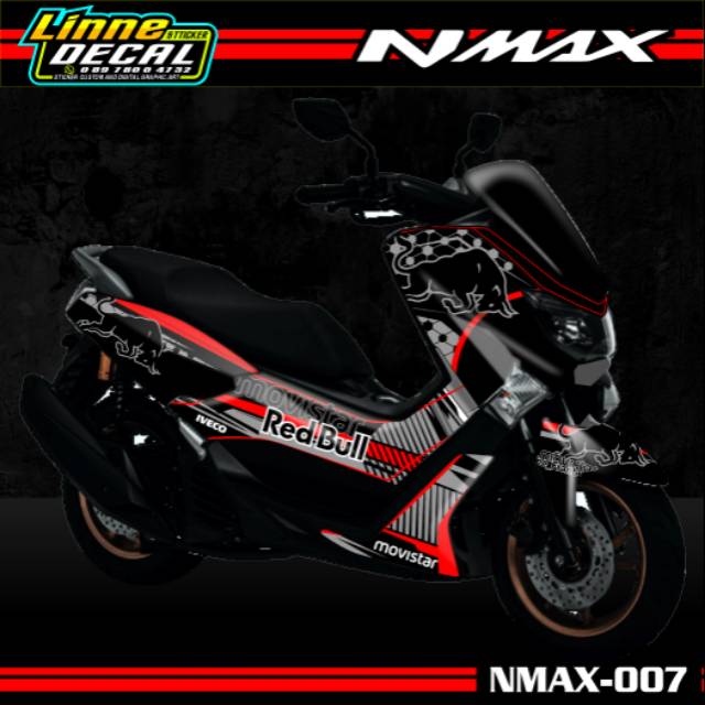 Decal Sticker Yamaha Nmax Redbull-Dekal Stiker Yamaha Nmax redbull