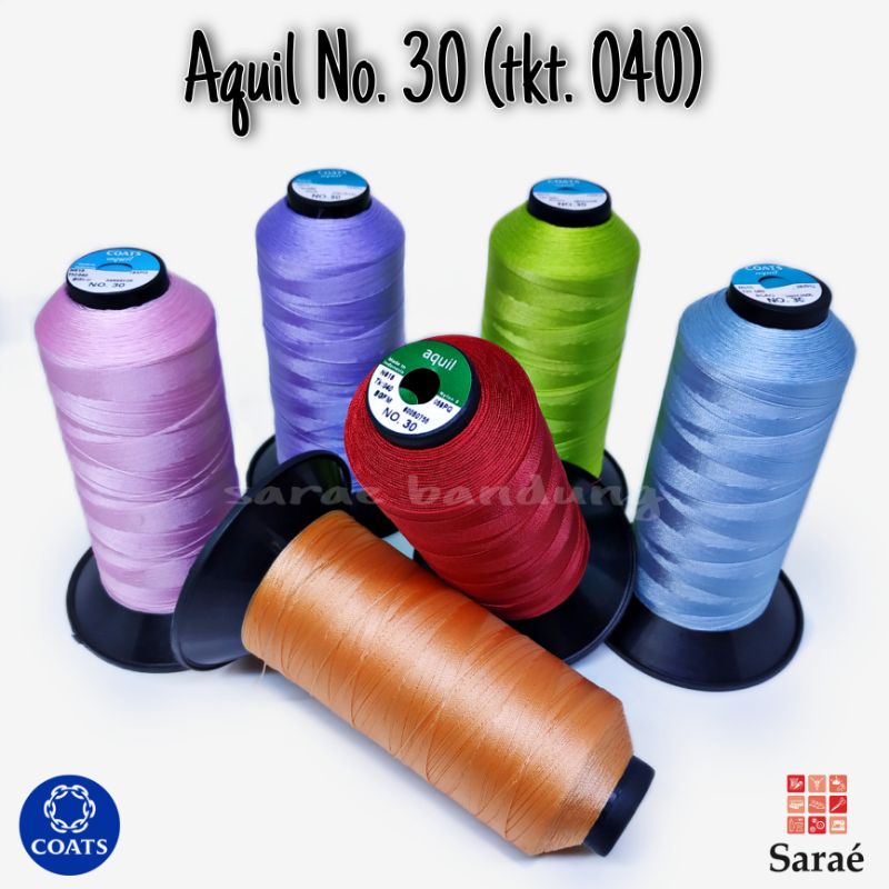 Jual Coats Aquil No 30 - Tkt 040/Benang Nylon/Benang Jahit Kulit Atau ...