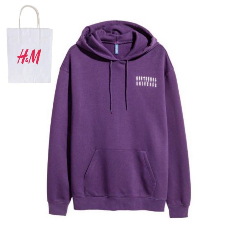 HOODIE H&M HNM NOCTURNAL UNIVERSE FREE PAPERBAG