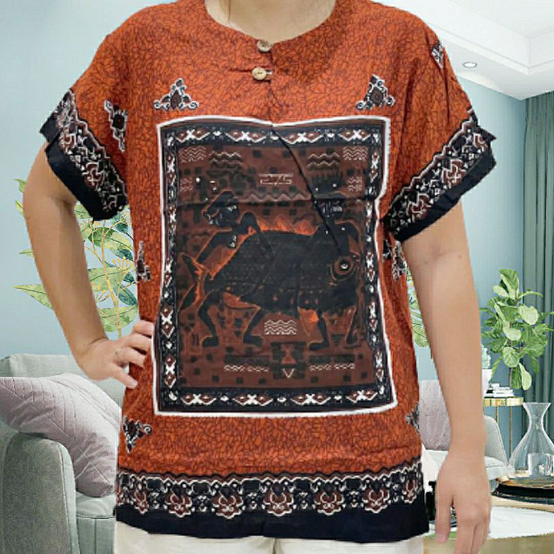 kaos barong cowok cewek baju barong baju bali barong warna size XL besar bahan rayon super lembut dan adem
