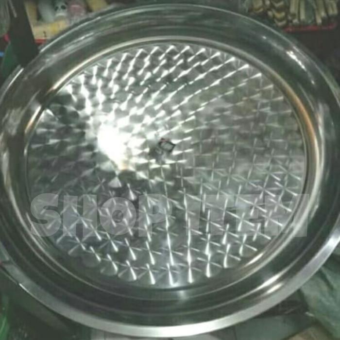 Tray | Nampan Bulat Stainless 70Cm / Nampan Stainless Bulat 70 Cm