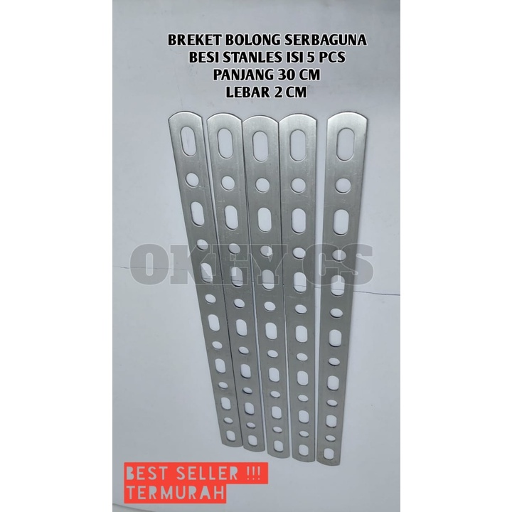 Jual Breket Plat Bolong Tebal Serbaguna Breket Bolong Besi Stanles Universal Multifungsi Untuk 1955