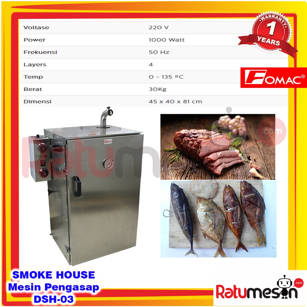 Smoke House / Mesin Pengasap Daging & Ikan 4 Layers DSH-03 FOMAC