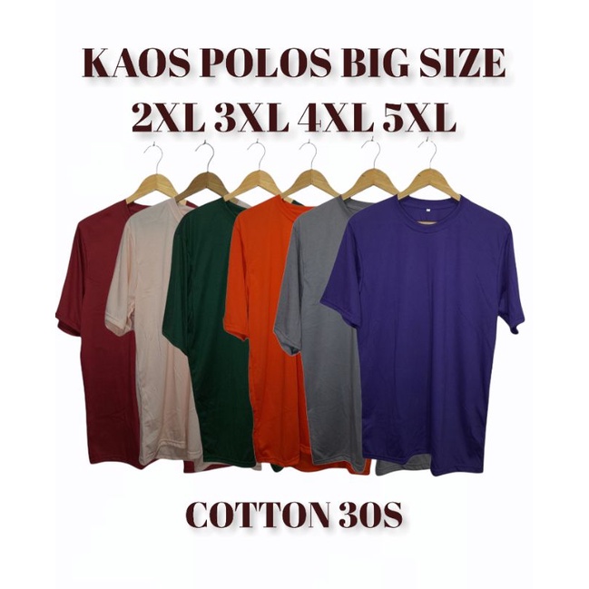 KAOS POLOS JUMBO ( PART 2 ) OVERSIZE COTTON COMBED 30S