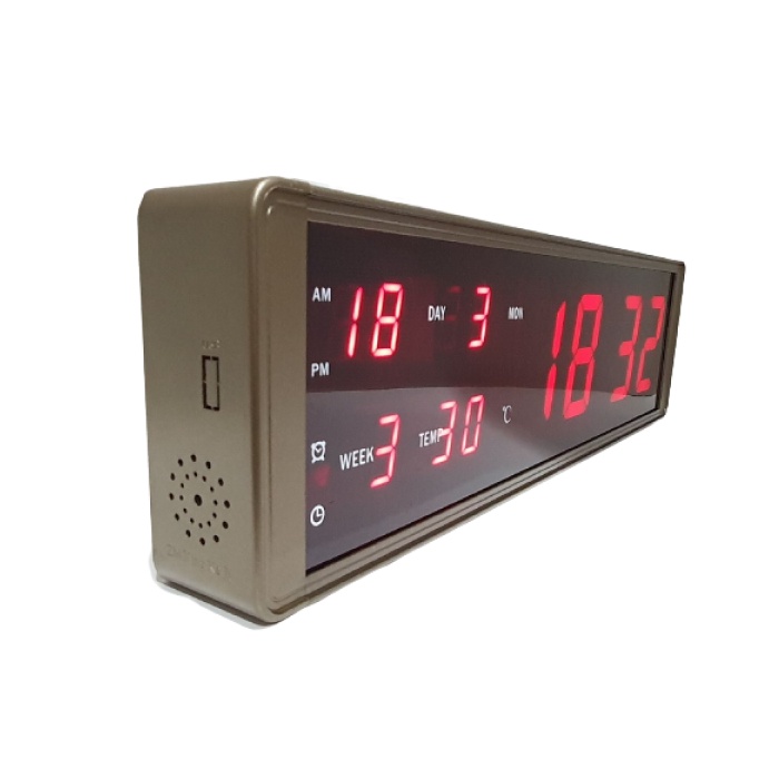 Jam Digital LED Besar Kalender Temperature Alarm Meja Dinding Clock ZXTL-13L