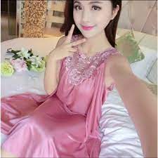 DASTER SATIN RENDA BRUKAT BAJU TIDUR SATIN IMPORT