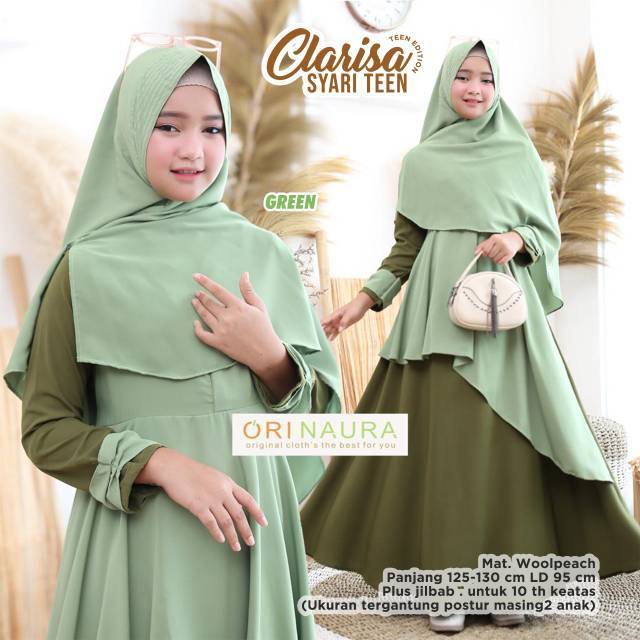 Gamis clarisa syari Kids Original Orinaura