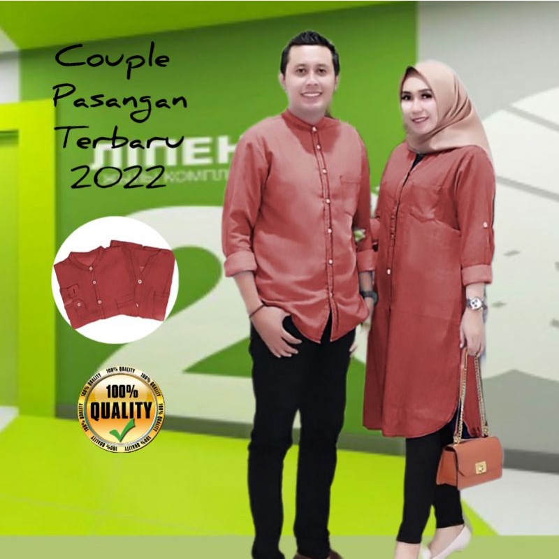 Baju Couple Pasangan Suami Istri Pesta Undangan Lamaran Remaja Muslim Kekinian Terbaru 2022