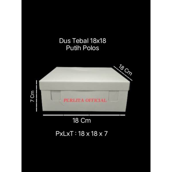 

RN Dus Nasi Tebal 18x18 Putih Polos Isi 25 Pcs