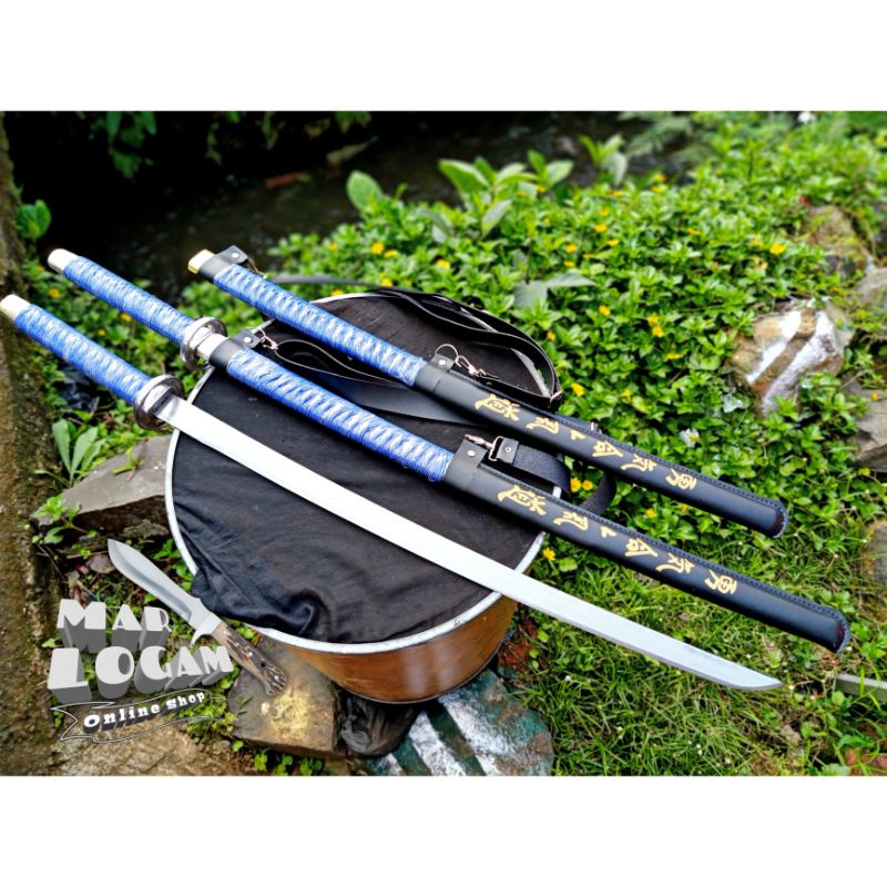 WALKIN DEAD!!! Katana khunto custom model WD (walkin dead) tali biru - SAMURAI MURAH