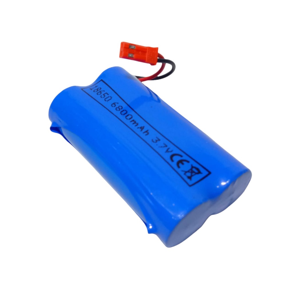 Baterai Charger / Baterai Cas / Baterai RC / Batre Speaker Bluethooth 2X 18650 6800mAh 3.7V Soket JST MERAH