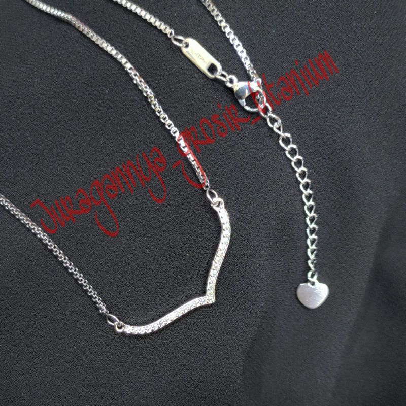 titanium kalung dan gelang fuji full permata elegan perhiasan emas korea anti karat&amp;anti luntur murah berkualitas