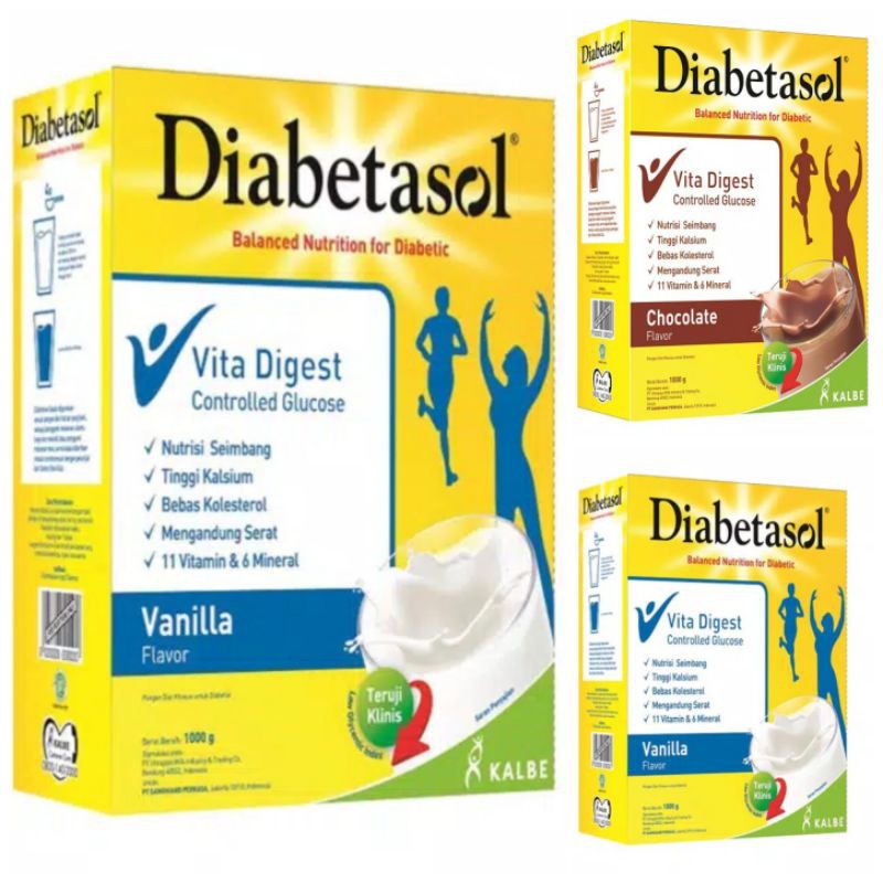 

DIABETASOL SUSU COKLAT & VANILLA 1000 GR {1 KG}