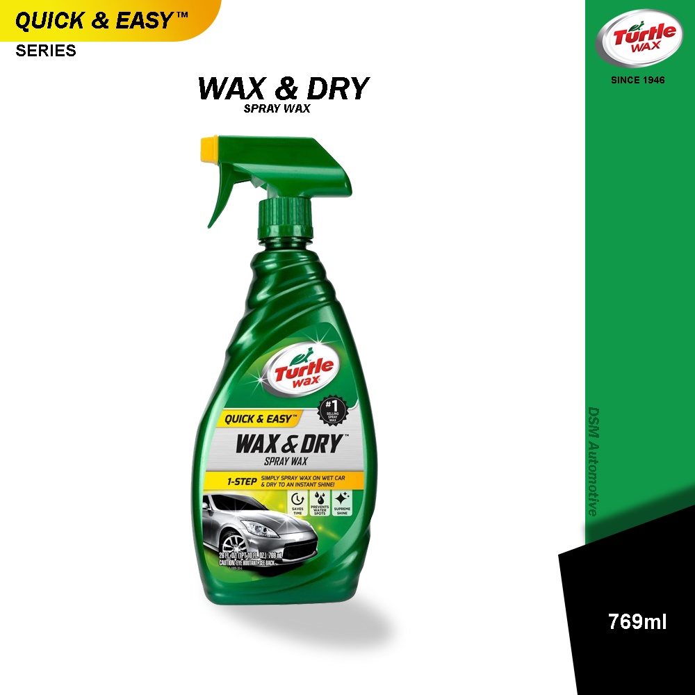 Turtle Wax Wax &amp; Dry Pengkilap Instant Mobil Motor 769 ml