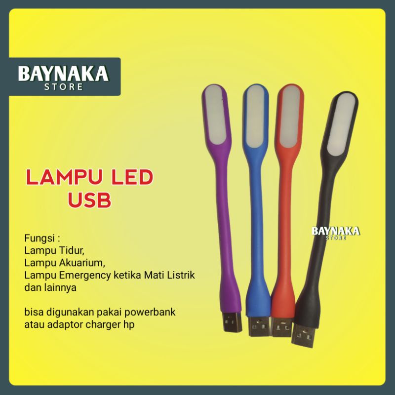 Lampu LED USB Sikat flexibel / Lampu Tidur / Lampu Aquarium / Lampu