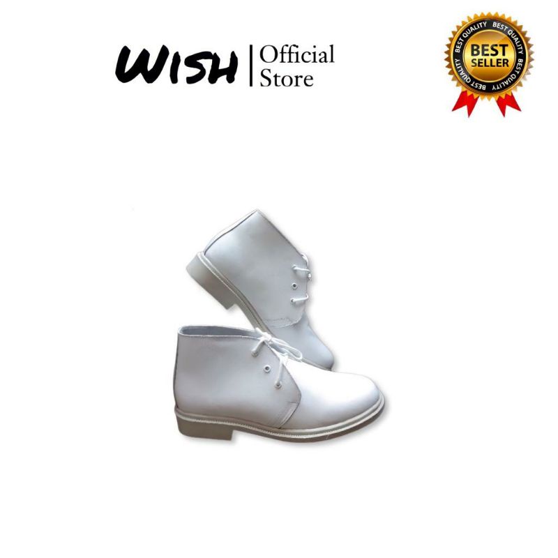 Sepatu Pdh Putih Tali Tiga/sepatu pdh pdu pria kulit