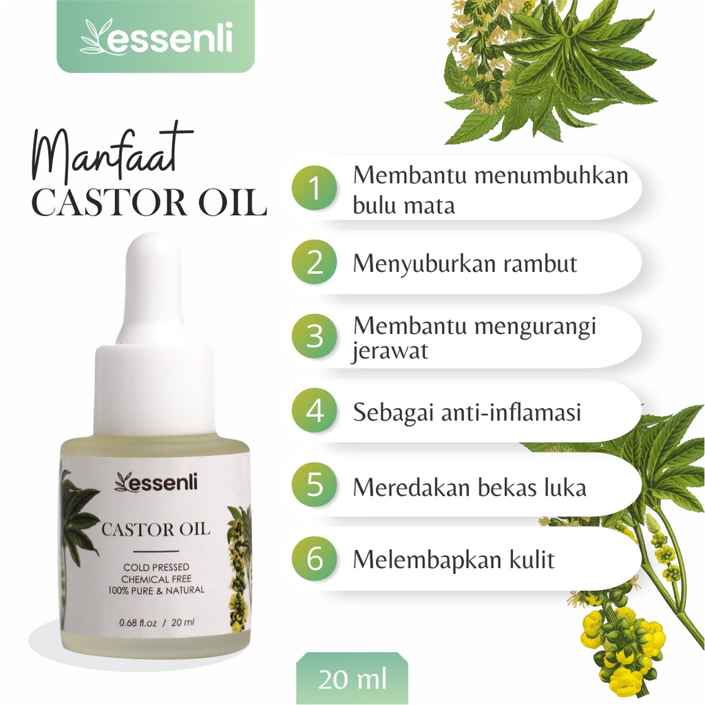 Pure Castor Oil Minyak Castor Murni / Face and Hair Oil / Serum Rambut