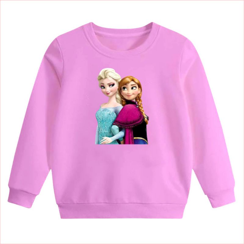 ((IB))SWEATER ANAK PEREMPUAN/FROZEN DIGITAL SABLON