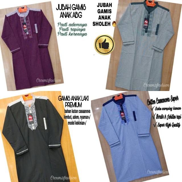 JUBAH GAMIS ANAK LAKI (ABG) TERBARU || Gamis Jubah Anak Katun ✔COD