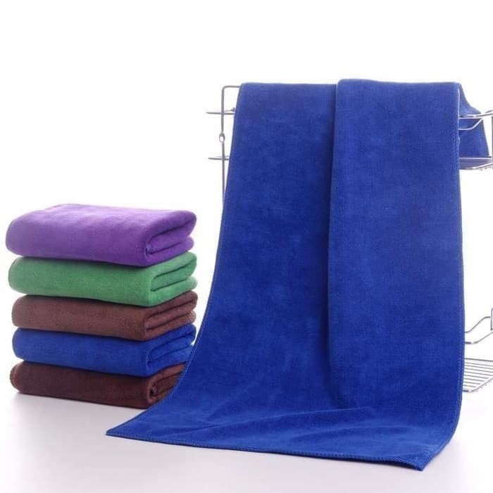 Handuk Microfiber Quickdry 35 x 75 cm Handuk Olahraga Mandi - Blue