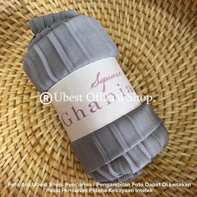 Hijab Segiempat Plisket / Hijab Square Plisket / Bella Square / Hijab Bella Plisket / Jilbab Plikset-Ash Grey