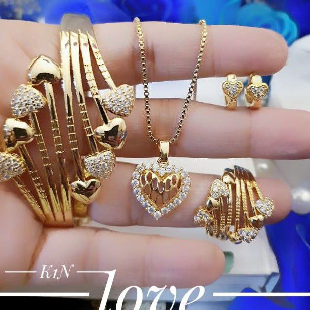 Xuping set perhiasan lapis emas 24k 0307n