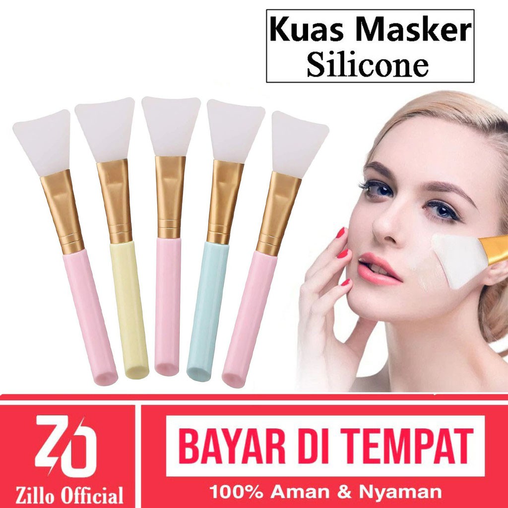 ZILLO Kuas Masker Wajah Silikon Lembut Kuas Wajah Kuas Masker Muka Silicone Mask Brush Berkualitas