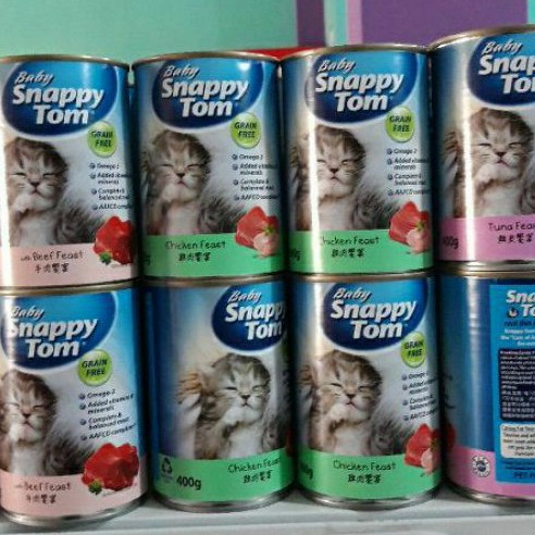 Makanan Anak Kucing Snappy Tom Baby 400 gr chiken feast Baby kitten