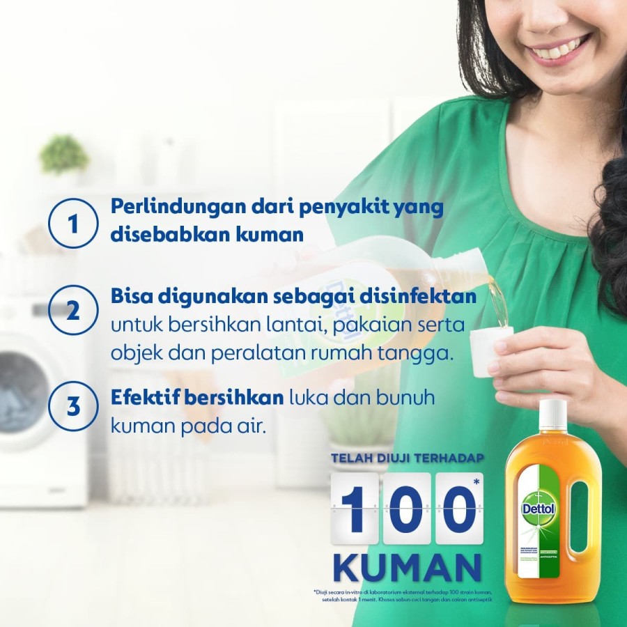 Dettol Antiseptik Liquid Botol 495 mL - Cairan Antiseptik&amp;Disinfektan