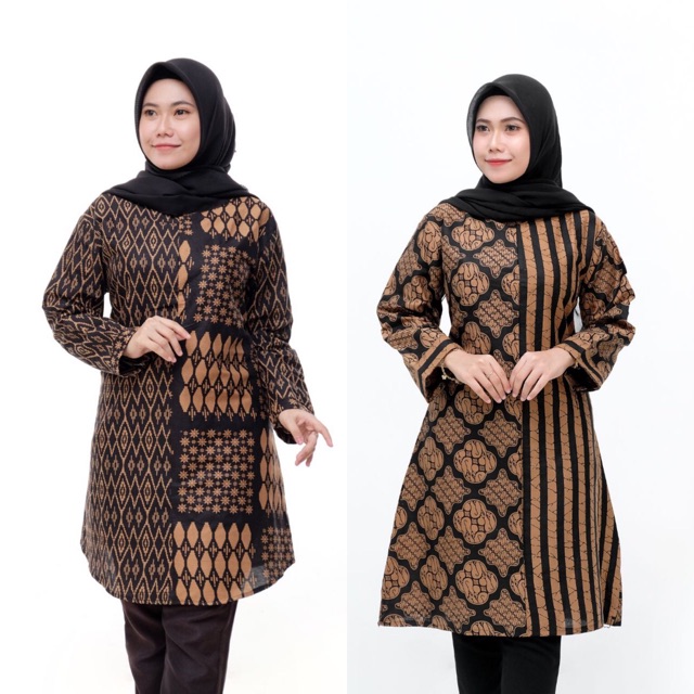 20+ Inspirasi Model Baju Batik Wanita Terbaru Atasan Lengan Panjang