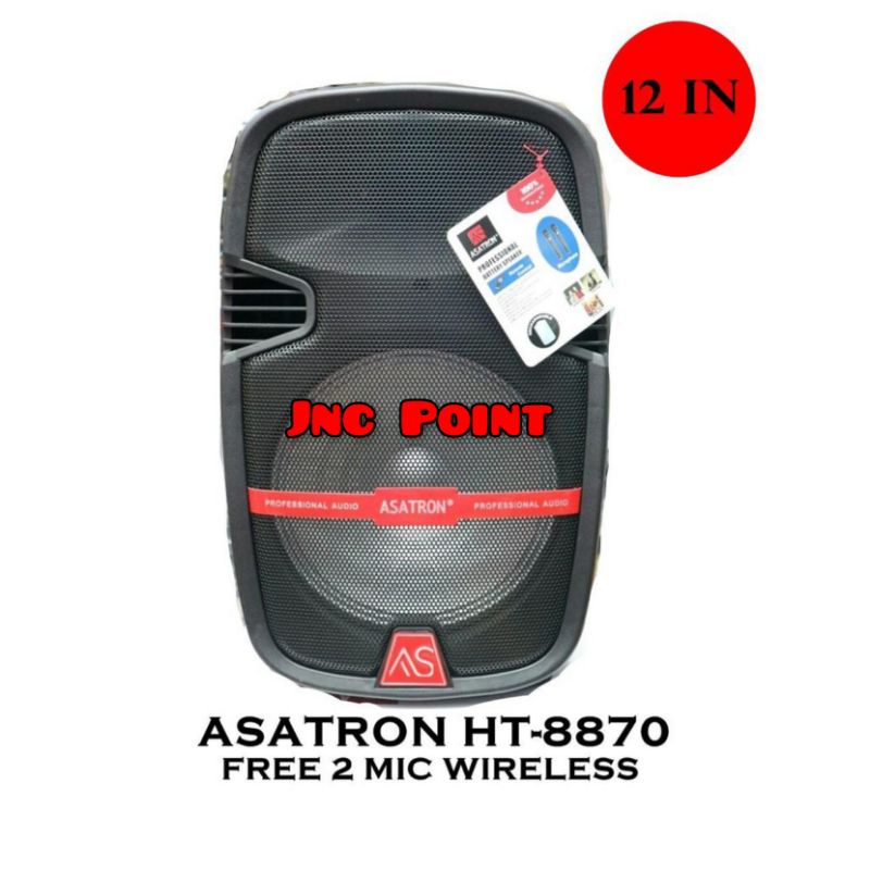 SPEAKER MEETING PORTABLE WIRELESS ASATRON HT 8870 UKM 12inch 12in