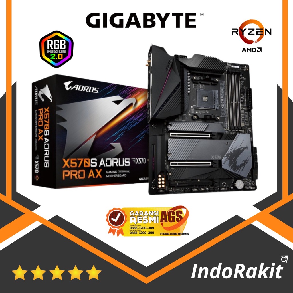 GIGABYTE X570S AORUS PRO AX AMD AM4 MOTHERBOARD 4 x DDR4