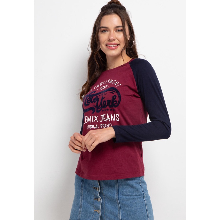 Kaos REMIX JEANS ORIGINAL B1 60046 Baju Atasan T-shirt T Shirt Tee Wanita Cewek Perempuan