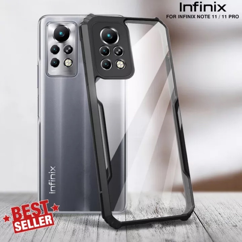 Anti Shock Fuze Bening Case infinix Note 7/ Note 10/ 10 Pro/ Note 11/ 11 Pro Shockproof Case Acrylic
