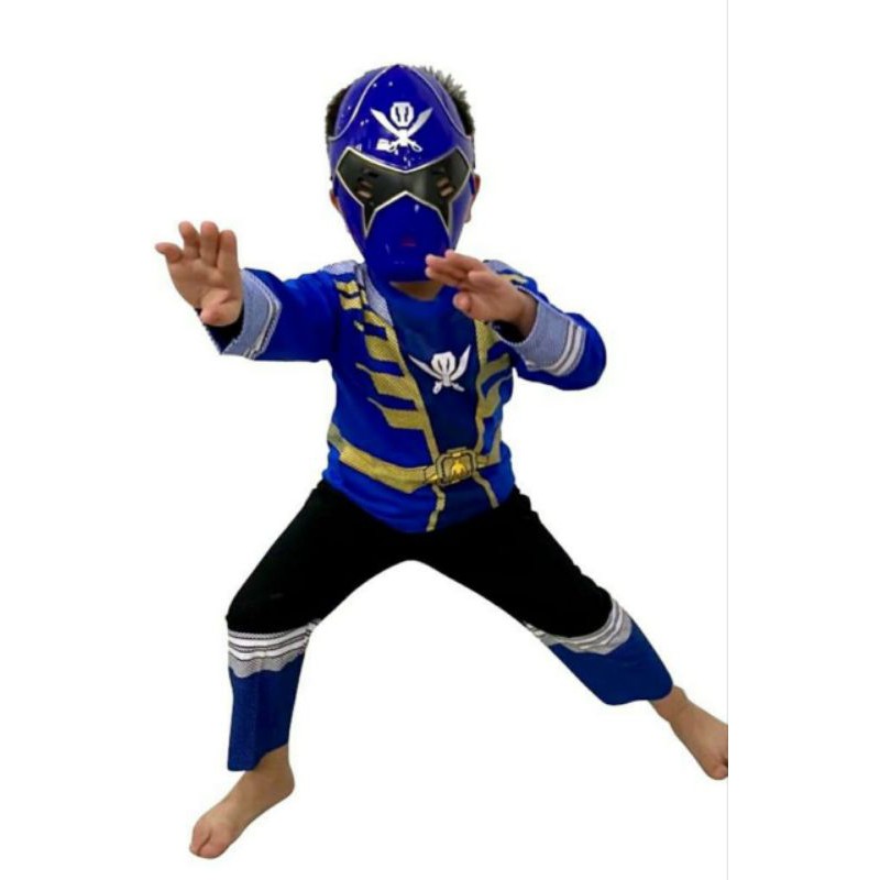 Kostum Baju anak Power rangers Biru Terlaris / Power rangers Samurai Biru