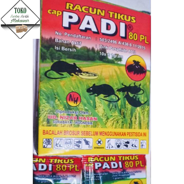 TSSM Racun Tikus Rodentisida Ampuh Cap Padi