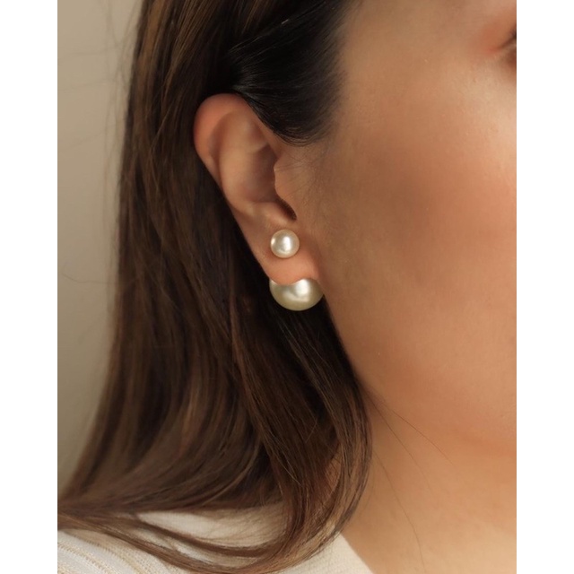 Ark.co - Annaheim pearl earrings anting (single &amp; double) multiway mutiara basic