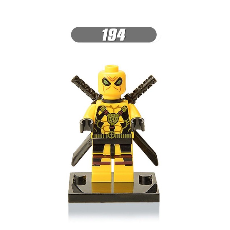 Mainan Anak Action Figure Lego Deadpool + Senjata XH194 Lego Marvel Avengers Ninjago Naruto Robot