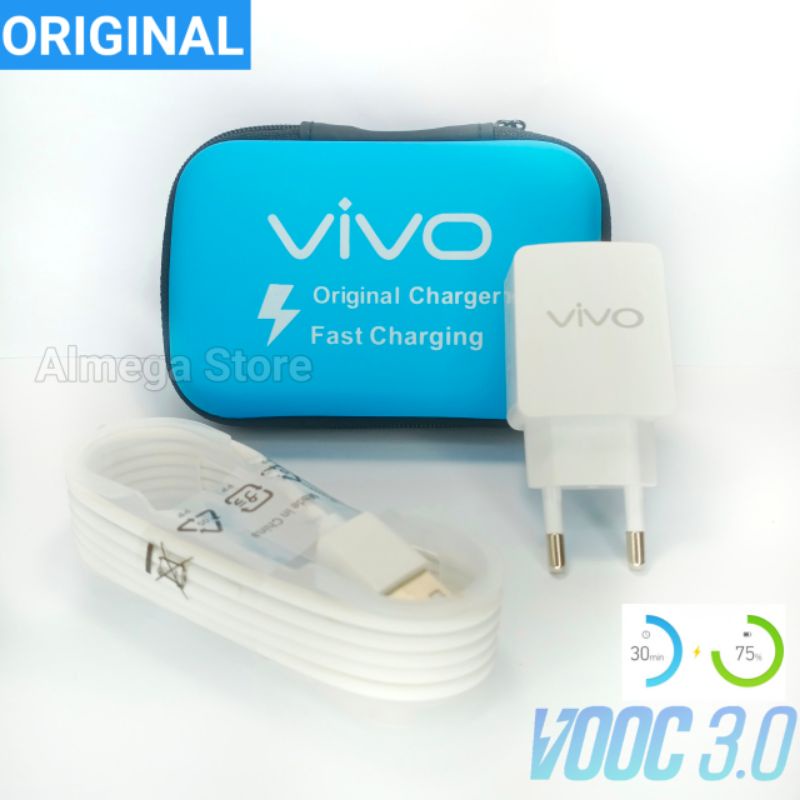 Charger VIVO Fast VOOC Quick Charger Packing Dompet Fast Charger vooc Micro