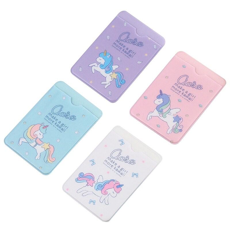 Card Holder Pouch Unicorn Tempat Kartu Lucu Karakter Anak Cewek Lucu Perempuan