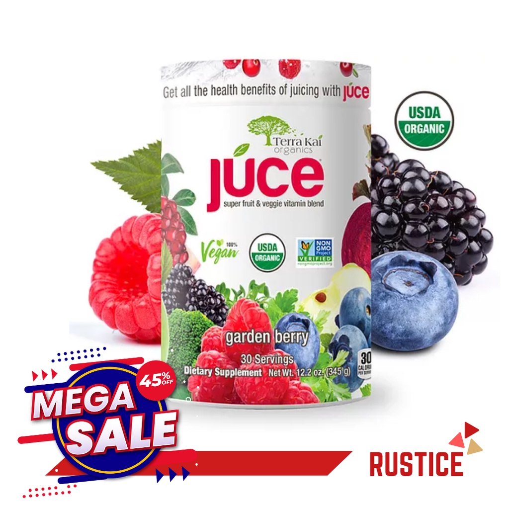 JUCE Juice Organic Terra Kai Organics Vegan Garden Berry 30 Servings
