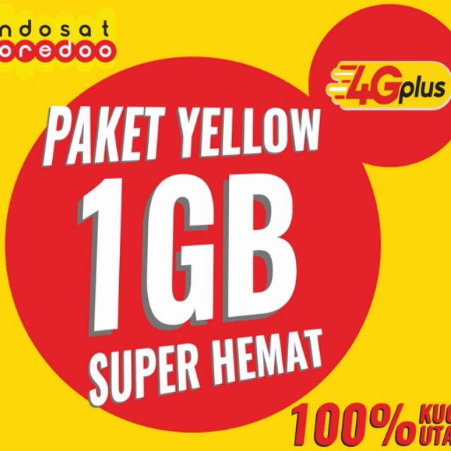 Indosat paket data internet Yellow 1GB