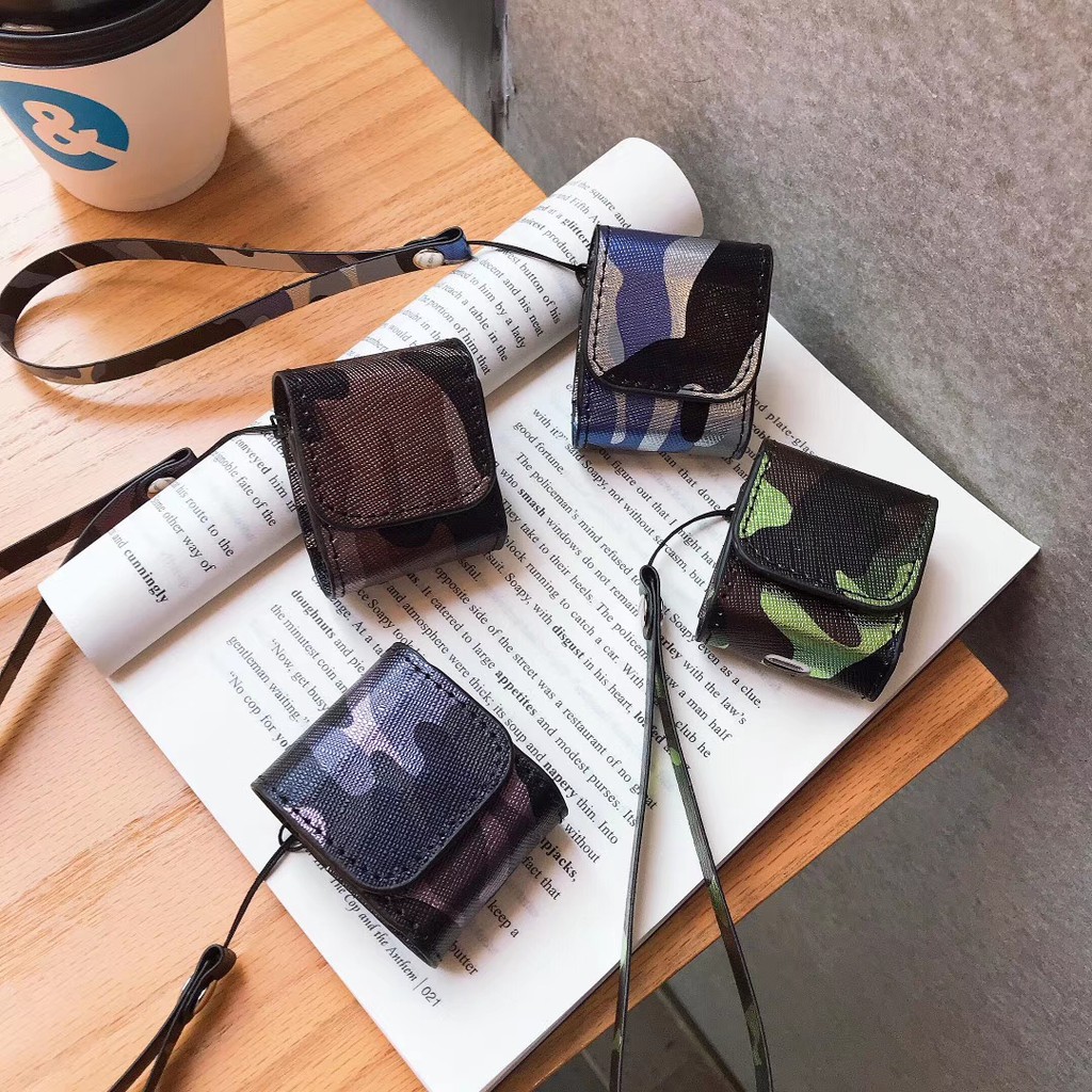 Airpod 1 Earphone Wireless Bluetooth Desain Camo Untuk Apple Airpods 2 Shopee Indonesia