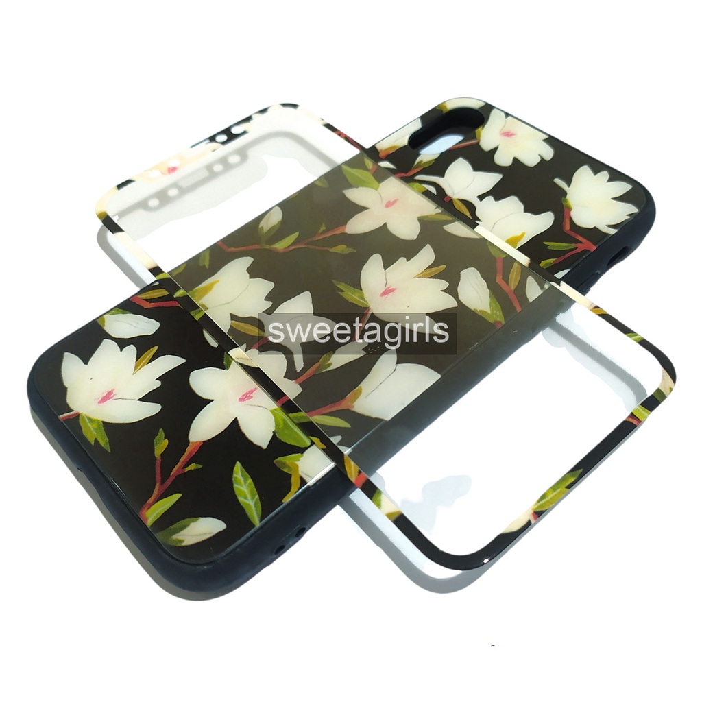 Casing iPhone X Premium Case Glossy Floral + Anti Gores - sweetacase.id - Motif Floral / Bunga - / COD / Casing Terbaru / Karakter Lucu / Casing Floral / Bunga / Case murah / diskon / Import / Sosialita / Kesing iPhone / Casing Bunga