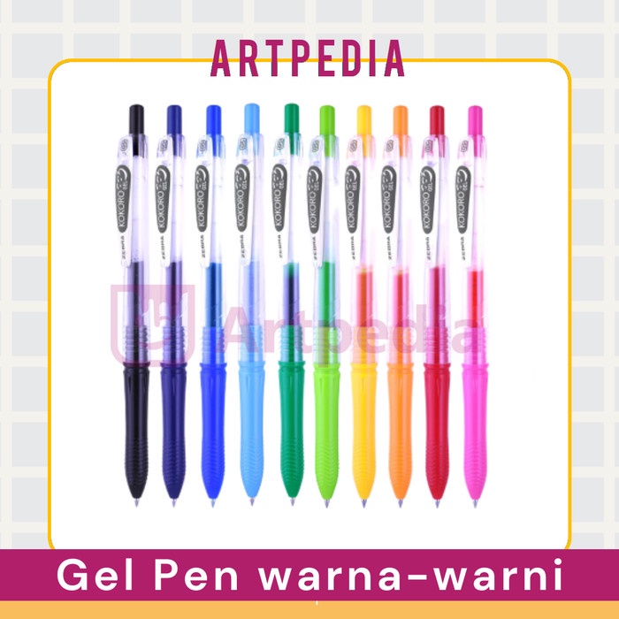 

Terlaris Pulpen Gel Kokoro Zebra Colours - 0.5 mm / Zebra Kokoro Gel Ink Pen - LIght Green