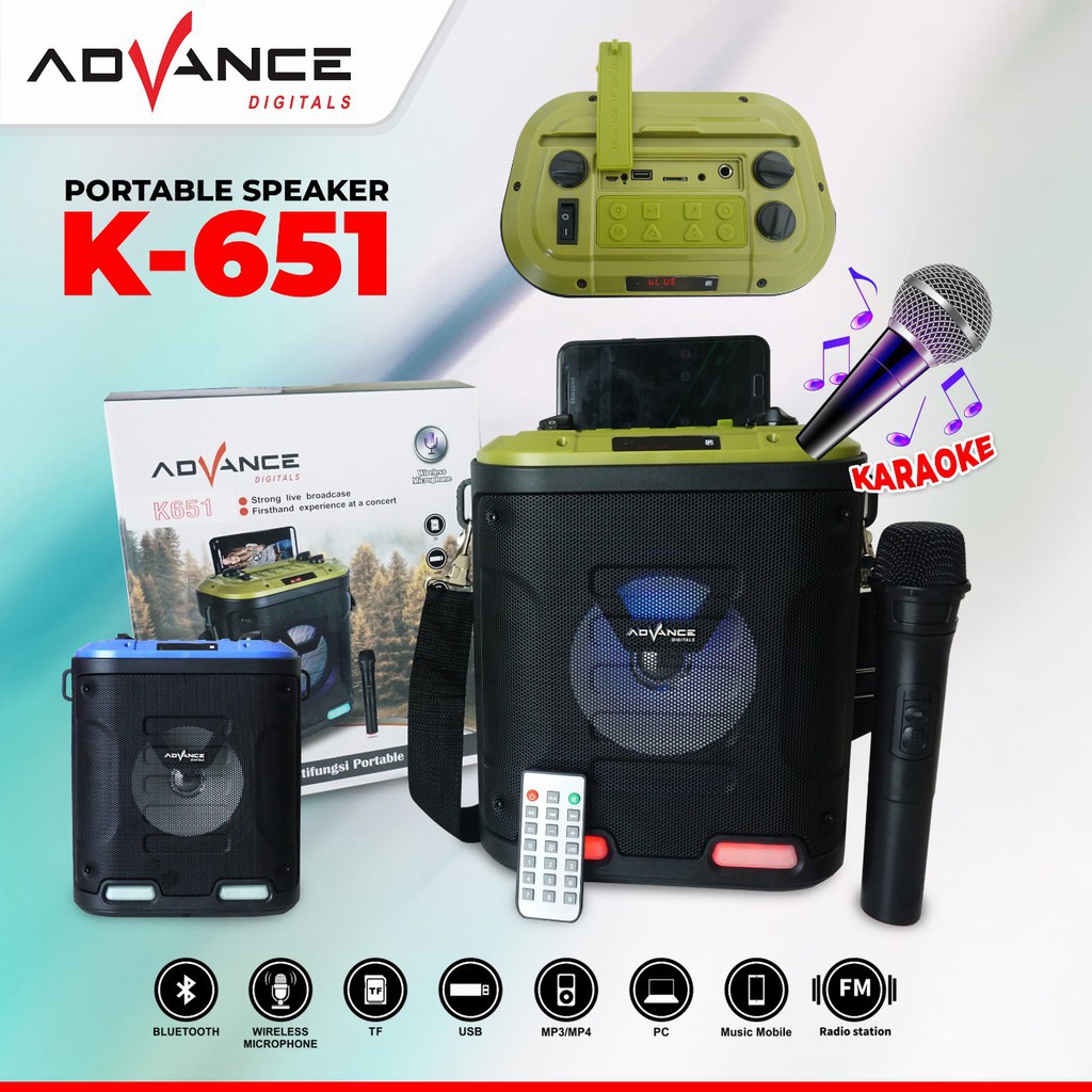 SPEAKER BLUETOOTH + MIC + REMOTE ADVANCE K-651